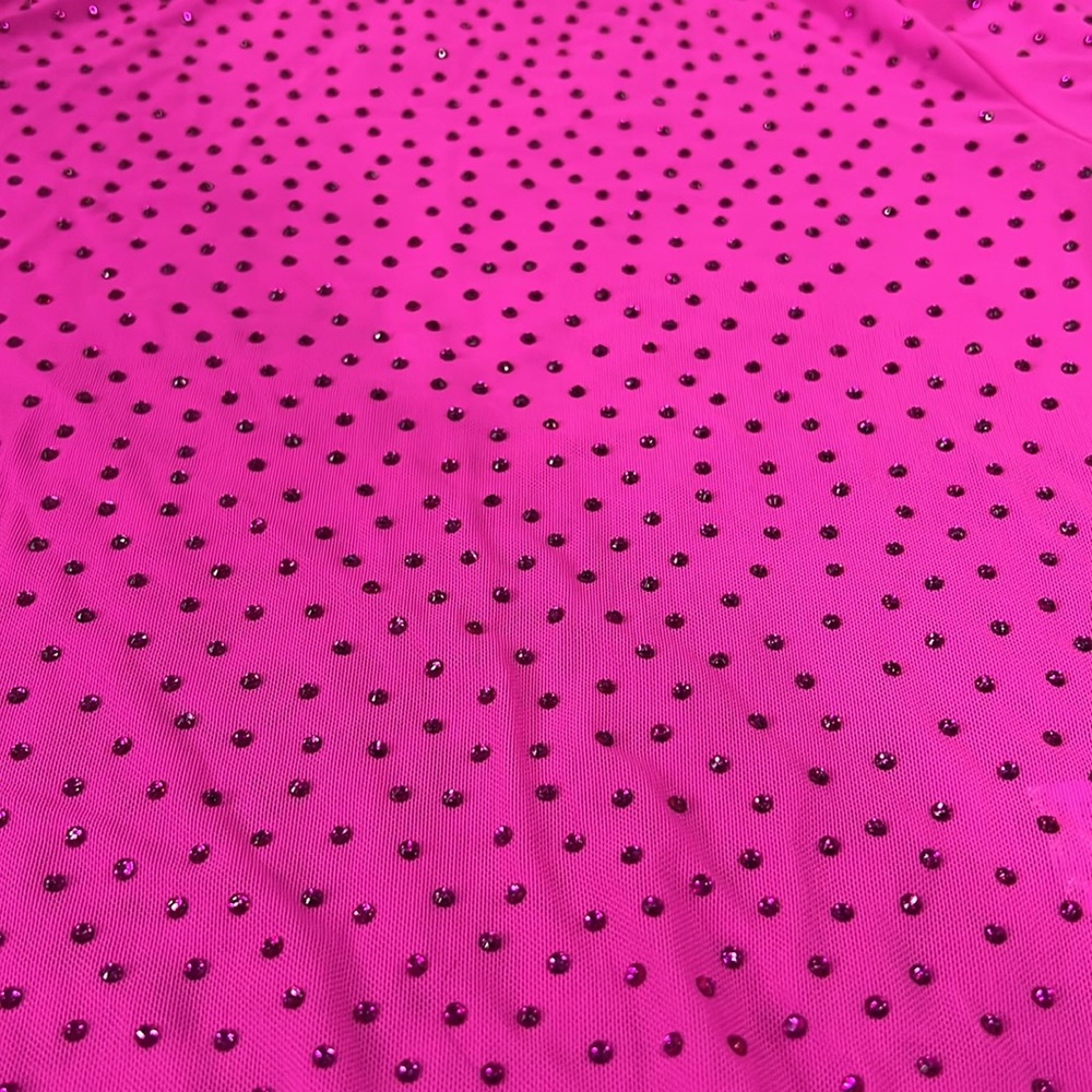 Pink Rhinestone Bodysuit - Picture 2 of 7